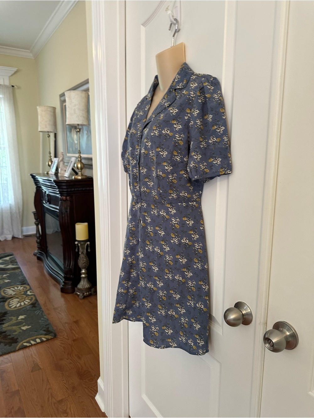 Allegra K Women's Floral Shirt Dress Puff Sleeve Cottagecore NWT - Picture 8 of 13